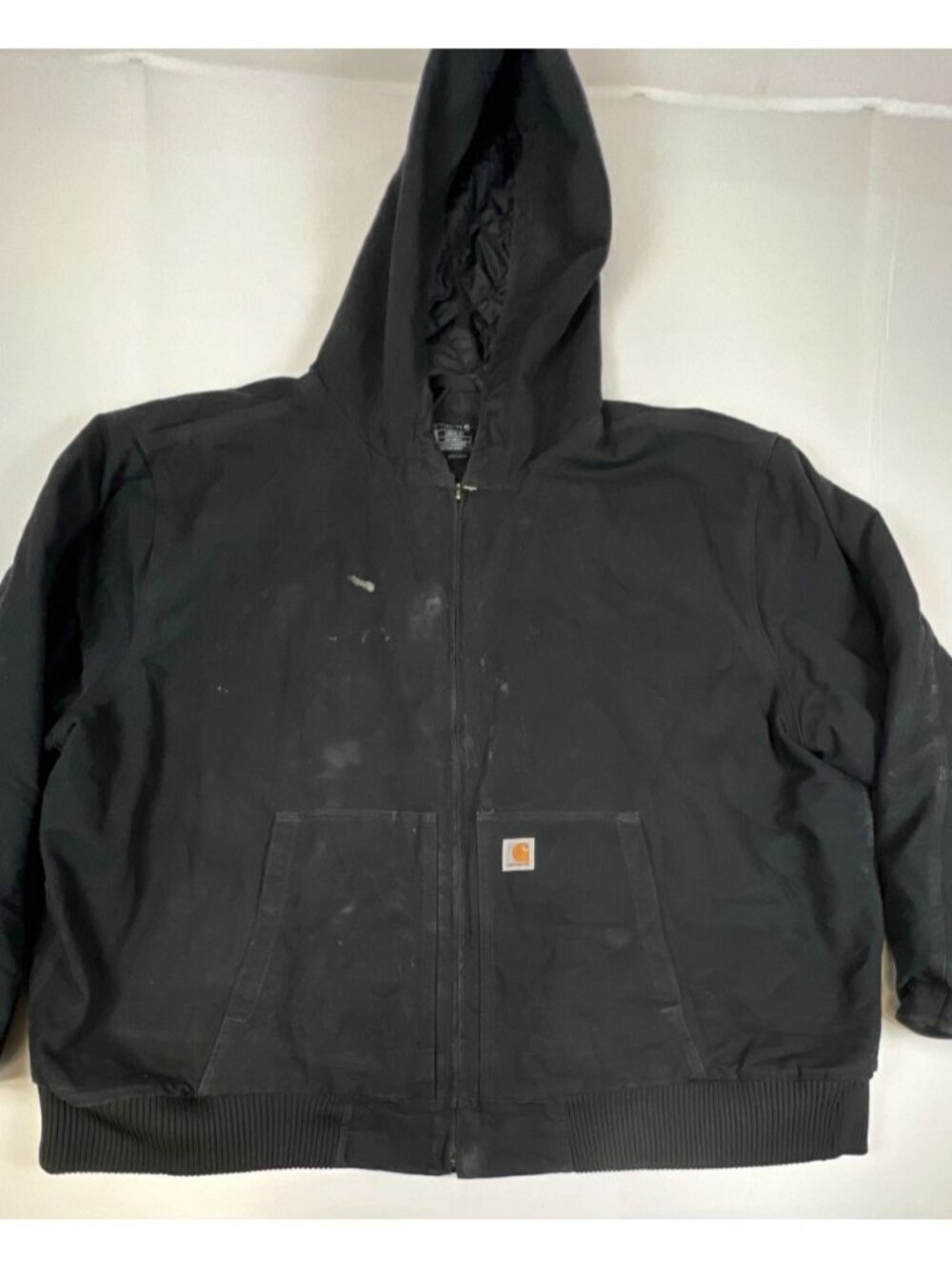Carhartt Men 5XL Black J130 Loose Fit Quilted Lined Canvas Active Jacket